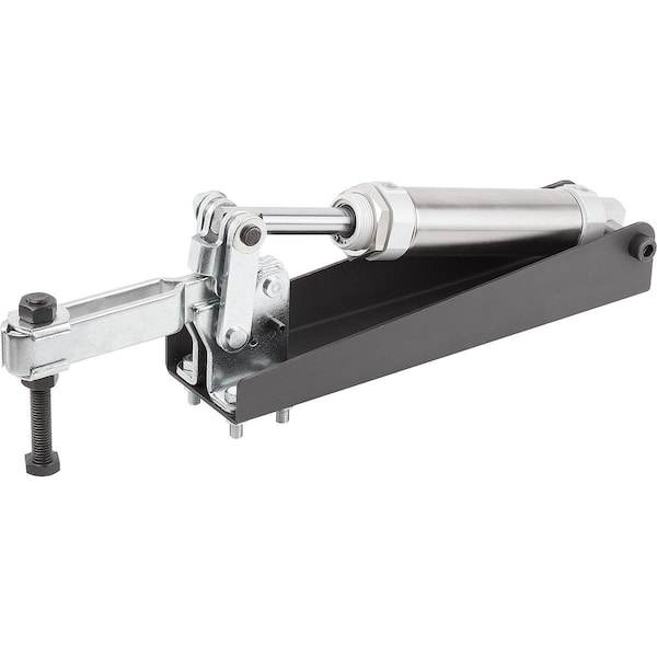 Pneumatic Clamp Horizontal, Form:A, Steel, Comp:Steel F1=3000